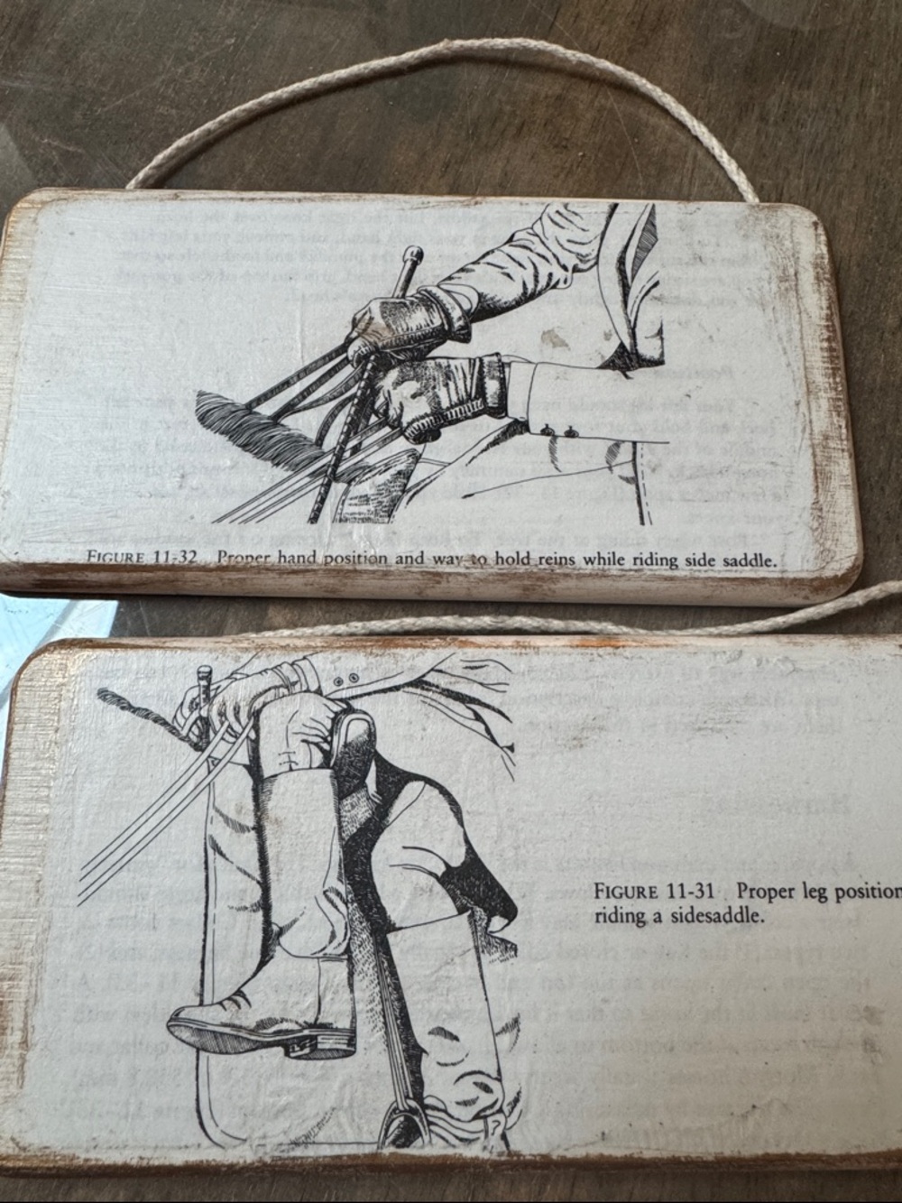 Vintage/ Antique Equestrian Wall Plaques - Set of 2